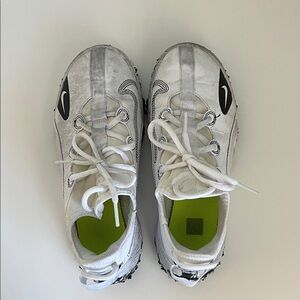 Nike Kids White and Gray turf cleats